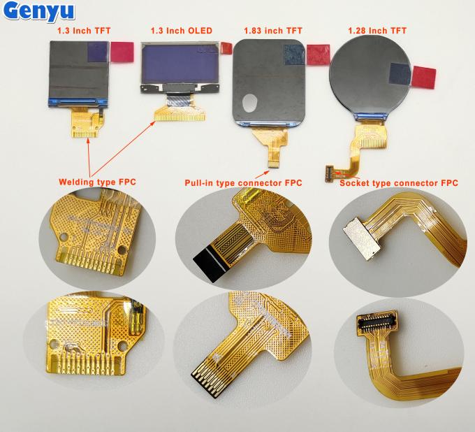 1.77 इंच टीएफटी एलसीडी स्क्रीन 128x160 डॉट्स 12 O'Clock 22pin 8-बिट समानांतर छोटा आकार 2