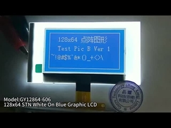 2.15 इंच 128x64 ग्राफिक एलसीडी स्क्रीन STN सफेद पर नीला 34PIN Soldering FPC