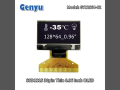 पतला 0.96 इंच OLED मॉड्यूल 128x64 रिज़ॉल्यूशन SSD1315 30pin Soldering FPC