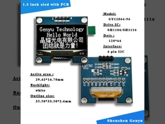 1.3 इंच I2C OLED डिस्प्ले मॉड्यूल सफेद रंग 128x64 रिज़ॉल्यूशन SH1106