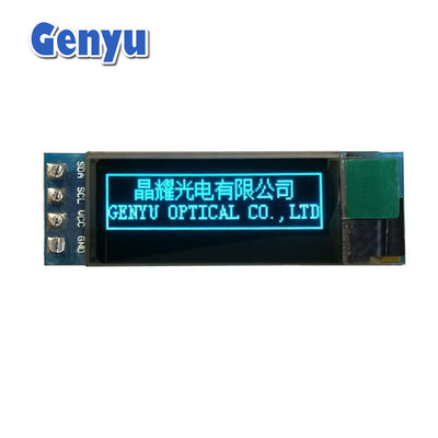 नीला 0.91 इंच OLED मॉड्यूल 128x32 रिज़ॉल्यूशन SSD1306 IIC इंटरफ़ेस अनुकूलित