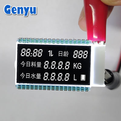 नकारात्मक वीए एलसीडी मॉड्यूल सफेद अक्षर काले स्क्रीन 4.5V 34PIN फीडर के लिए